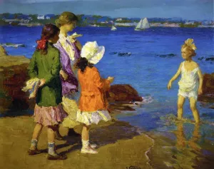 The Water's Fine by Edward Potthast Oil Painting