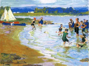 The White Sails painting by Edward Potthast
