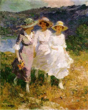 Walking in the Hills by Edward Potthast Oil Painting