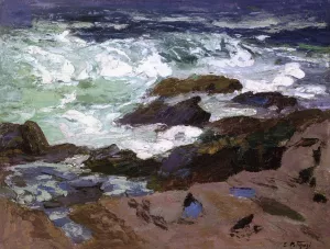 Wild Surf, Ogunquit, Maine by Edward Potthast - Oil Painting Reproduction