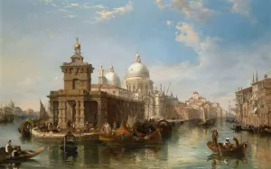 The Church Of The Salute, Venice by Edward Pritchett Oil Painting