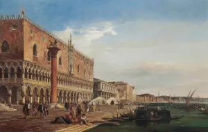 The Doge's Palace, Venice by Edward Pritchett Oil Painting