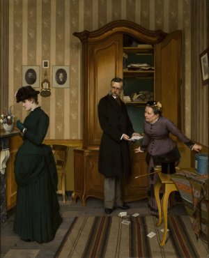 First love letter by Edward Quitton Oil Painting