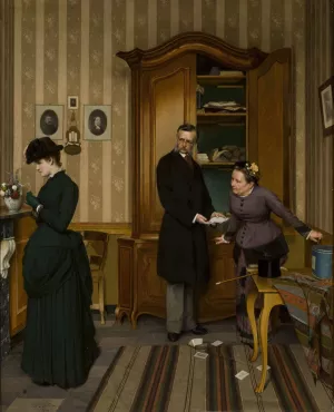 First love letter by Edward Quitton Oil Painting