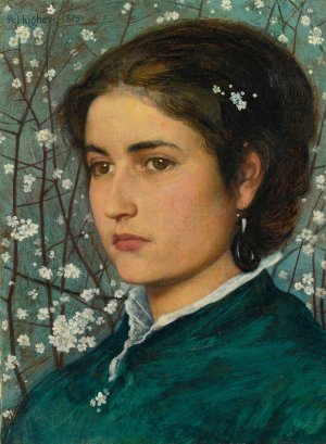 A Young Beauty by Edward Robert Hughes Oil Painting