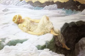 Heart of Snow by Edward Robert Hughes Heart of Snow Oil painting by Edward Robert Hughes