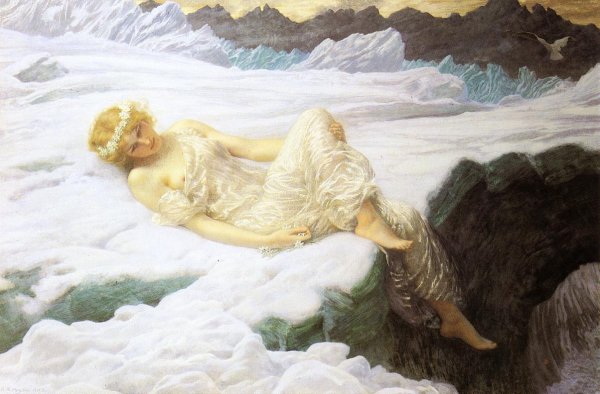 Main Product Photo of Heart of Snow Painting by Edward Robert Hughes