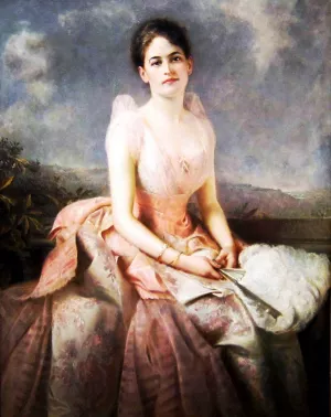 Portrait of Juliette Gordon Low by Edward Robert Hughes Oil Painting