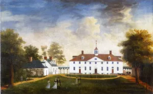 Mount Vernon from the Carriage Entrance by Edward Savage - Oil Painting Reproduction