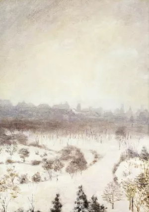 Central Park by Edward Stieglitz - Oil Painting Reproduction