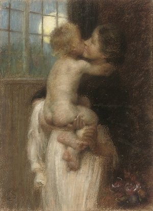 The Kiss by Edward Stott Oil Painting