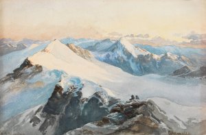 Am Adamello by Edward Theodore Compton Oil Painting