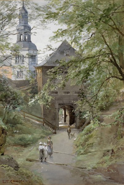 Main Product Photo of Augustiner Brau und Kloster Mulln Painting by Edward Theodore Compton