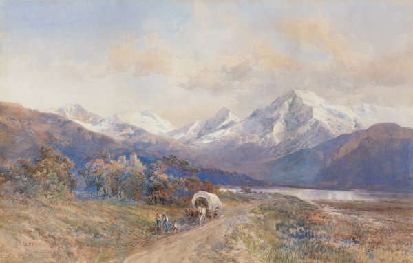 Main Product Photo of Blick auf den Ortler von St. Valentin  Painting by Edward Theodore Compton