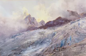 Finsteraarhorn by Edward Theodore Compton Oil Painting