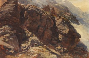Hochgebirgsstudie by Edward Theodore Compton Oil Painting