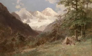 Landschaft im Kaukasus Oil painting by Edward Theodore Compton