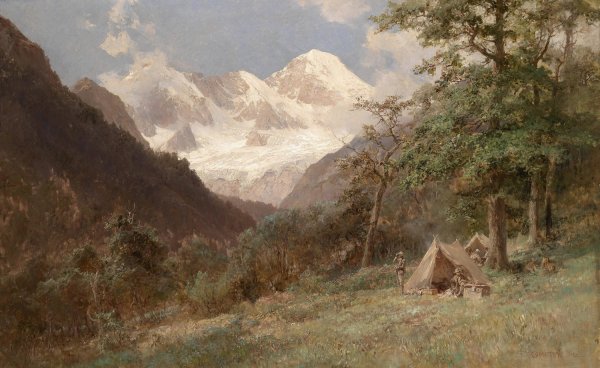 Main Product Photo of Landschaft im Kaukasus Painting by Edward Theodore Compton