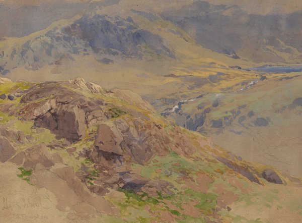 Main Product Photo of Llyn Idwal  Painting by Edward Theodore Compton