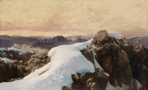 Morgen auf BergeshOhe by Edward Theodore Compton Oil Painting