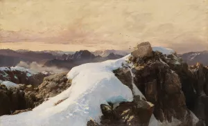 Morgen auf BergeshOhe by Edward Theodore Compton Morgen auf BergeshOhe Oil painting by Edward Theodore Compton