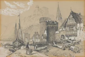 Oberwesel by Edward Theodore Compton Oil Painting