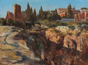 Palatin in Rom by Edward Theodore Compton Oil Painting