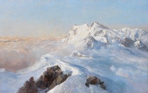 uber dem Nebelmeer by Edward Theodore Compton Oil Painting