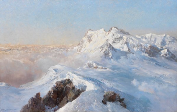 Main Product Photo of uber dem Nebelmeer  Painting by Edward Theodore Compton