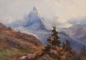 View of the Matterhorn by Edward Theodore Compton Oil Painting