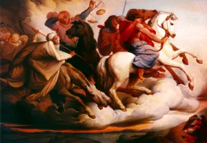 Four Horsemen of the Apocalypse by Edward Von Steinle Oil Painting