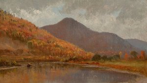 Autumn Lake, New Hampshire by Edward W. Nichols Oil Painting