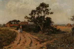 The Country Path by Edward Wilkins Waite Oil Painting