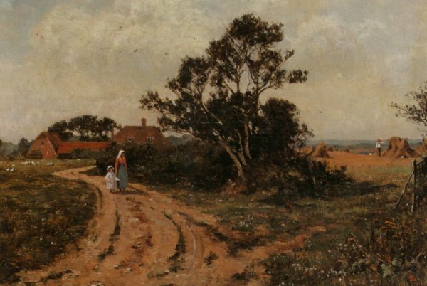 The Country Path by Edward Wilkins Waite - Hand-Painted Oil Painting Reproduction