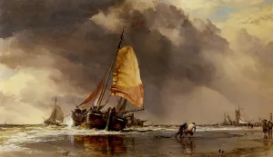 Dutch Pincks off Hatwyk Oil painting by Edward William Cooke