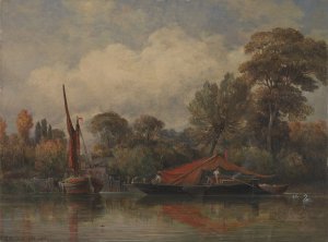 Opposite my House at Barnes by Edward William Cooke Oil Painting