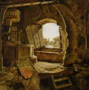 Rembrants Fathers Mill painting by Edward William Cooke