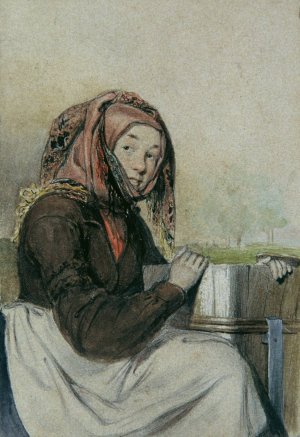 Frau Wabi by Edward Young Oil Painting