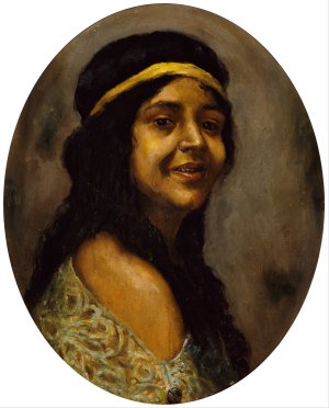 Portrait of a Woman by Edwin A. Harleston Oil Painting