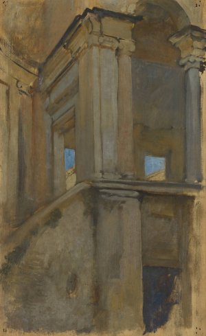 Architectural Study by Edwin Austin Abbey Oil Painting