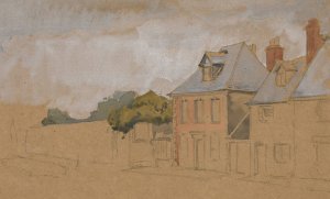 Architectural Study by Edwin Austin Abbey Oil Painting