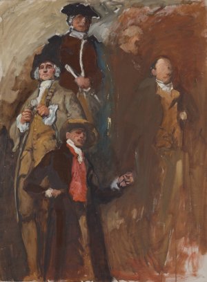Figure Study, for The Apotheosis of Pennsylvania, House of Representatives Chamber, Pennsylvania State Capitol, Harrisburg by Edwin Austin Abbey Oil Painting