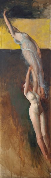 Figure Study, for The Spirit of Light, Rotunda, Pennsylvania State Capitol, Harrisburg by Edwin Austin Abbey Oil Painting