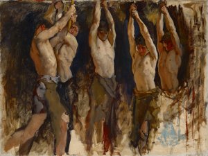 Figure Study, for The Spirit of Vulcan, Genius of the Workers in Iron and Steel, Rotunda, Pennsylvania State Capitol, Harrisburg by Edwin Austin Abbey Oil Painting