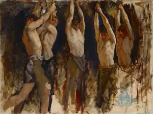 Figure Study, for The Spirit of Vulcan, Genius of the Workers in Iron and Steel, Rotunda, Pennsylvania State Capitol, Harrisburg by Edwin Austin Abbey Oil Painting