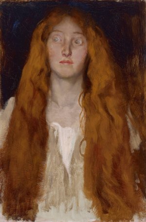 Figure Study of Ophelia, for The Play Scene, Hamlet, Act III, Scene II by Edwin Austin Abbey Oil Painting