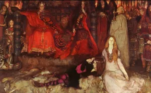 Hamlet Play Scene painting by Edwin Austin Abbey