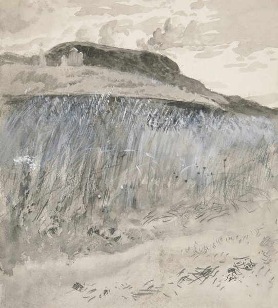 Main Product Photo of Landscape - Fields  Painting by Edwin Austin Abbey