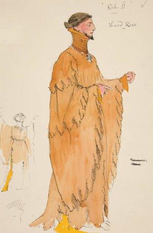 Lord Ross, costume sketch for Henry Irving's Planned Production of King Richard II by Edwin Austin Abbey Oil Painting