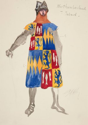 Northumberland - Tabard, costume sketch for Henry Irving's Planned Production of King Richard II by Edwin Austin Abbey Oil Painting